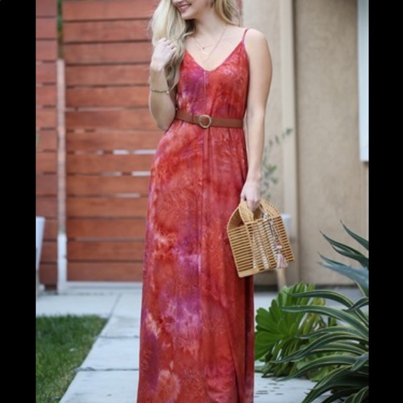 Tie Dye Rust Dress by Blue Life - Picture 8 of 9
